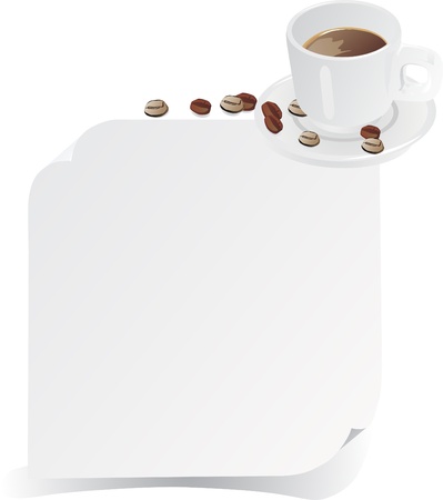 menu with cup of coffeeのイラスト素材