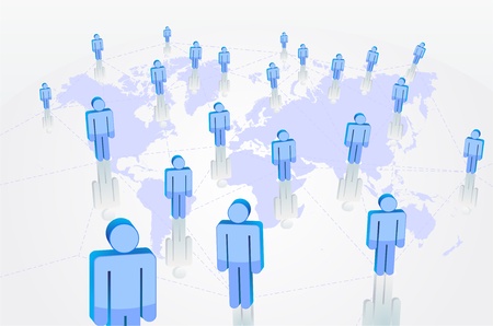 social network conceptionのイラスト素材