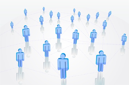 social network conceptionのイラスト素材