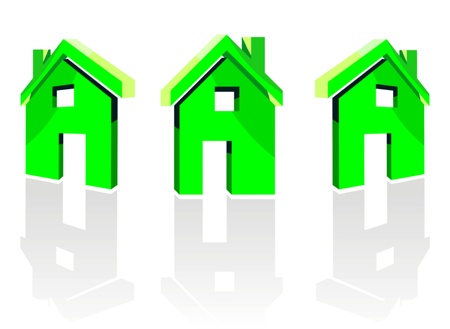 green homes 3dの写真素材