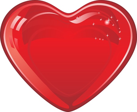 Illustration with a red valentine heart のイラスト素材