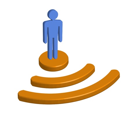 wifi symbol 3dの写真素材