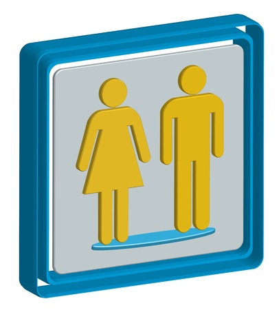 man and woman icon 3dの写真素材