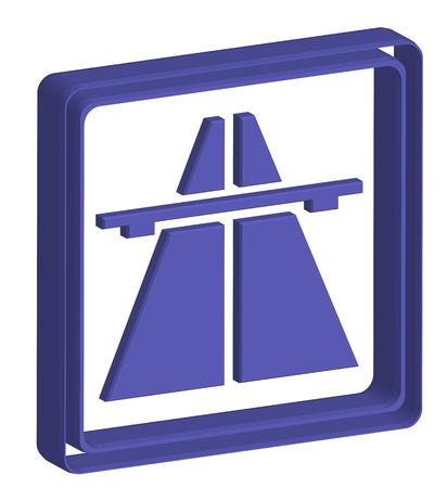 Highway sign 3d iconの写真素材