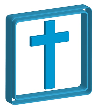cross, symbol of the Christian 3d iconの写真素材