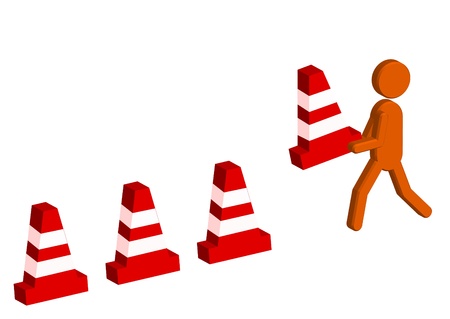 road work 3dの写真素材