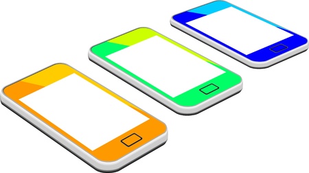 Mobile phone with blank screenのイラスト素材