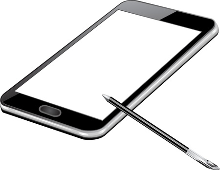 Mobile phone with blank screenのイラスト素材