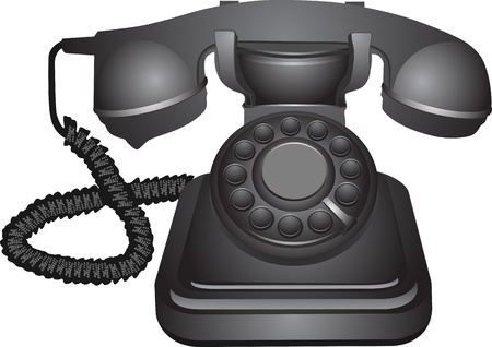 an old telephon with rotary dialのイラスト素材