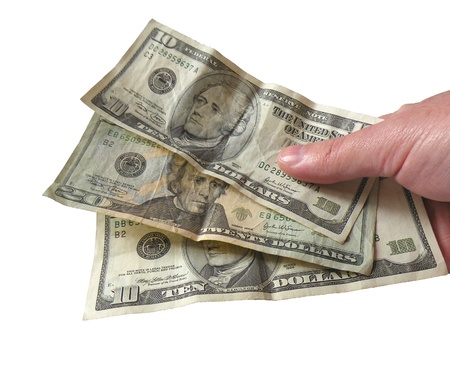 money in hand