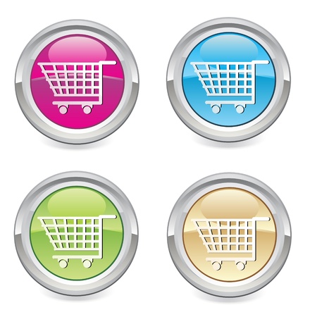 shop cart iconのイラスト素材
