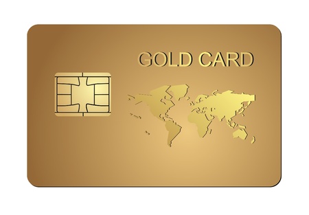 Illustration of credit card on a white background  Vector  のイラスト素材