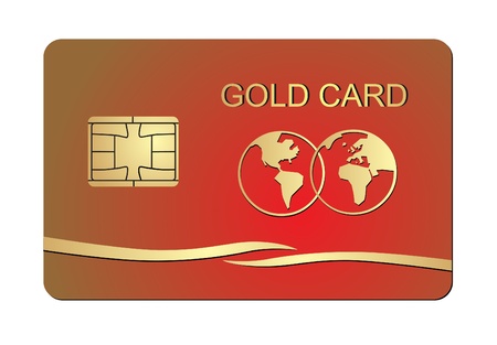 Illustration of credit card on a white background  Vector  のイラスト素材