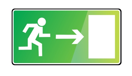 EMERGENCY EXIT SIGNのイラスト素材