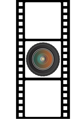 Film Strips with lensのイラスト素材