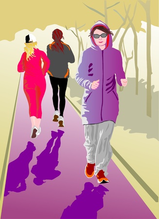 joggingのイラスト素材