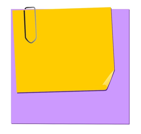 Vector note paper and pinsのイラスト素材