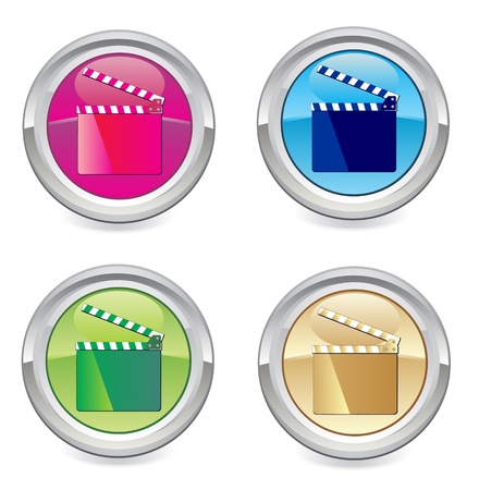 Clapper board iconのイラスト素材
