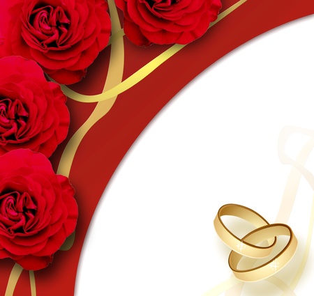 rings and roseの写真素材
