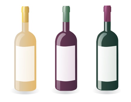 wine bottlesのイラスト素材