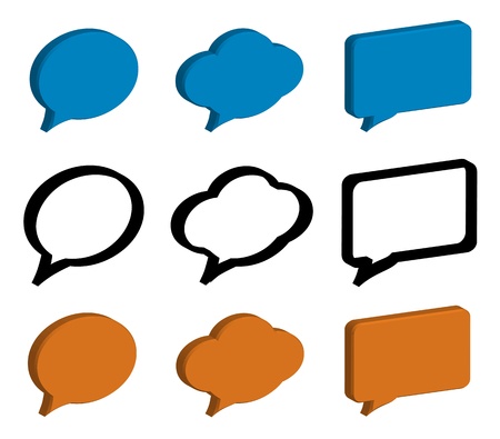 speech bubbles 3dの写真素材