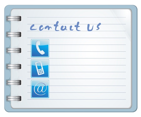 contact us notepad のイラスト素材