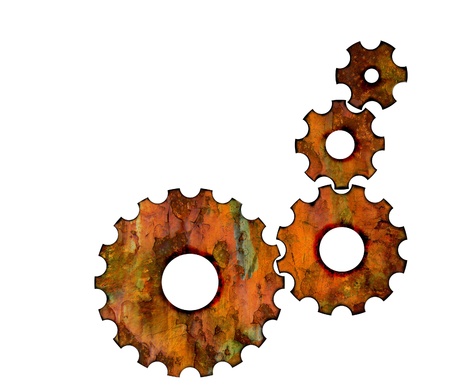 rusty gears の写真素材