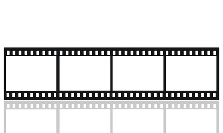 35mm format movie filmstrip,standard film picture frames, large format の写真素材