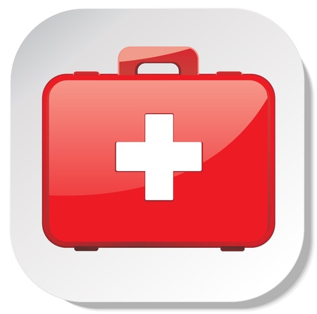 first aid box sticker iconのイラスト素材