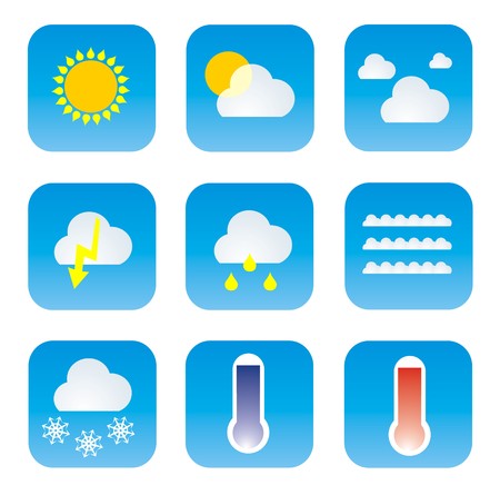 Set of Weather icons eps 10のイラスト素材
