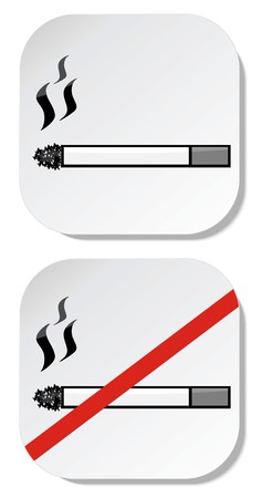 Smoking and no smoking sign eps 10のイラスト素材