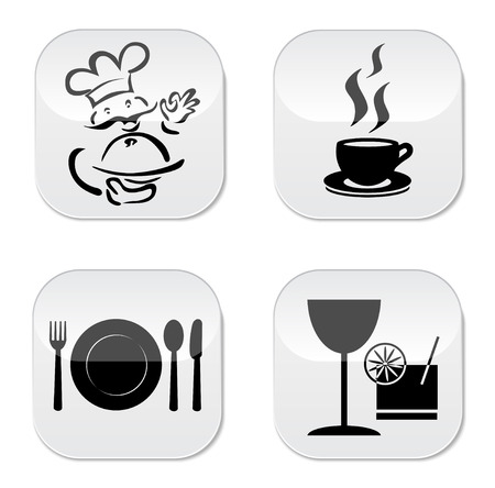 Restaurant Iconsのイラスト素材