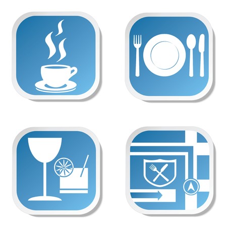 Restaurant Iconsのイラスト素材