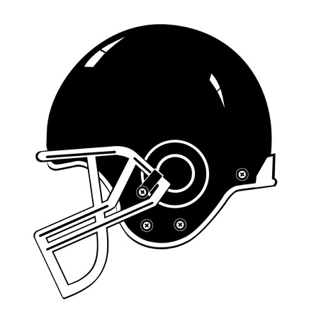 Football helmet black vector eps 10のイラスト素材