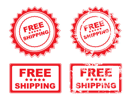 Free shipping rubber stamp grunge illustration のイラスト素材