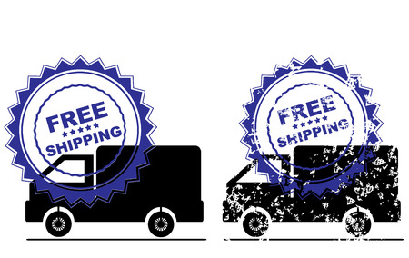 Free Shipping Retail Promotion Stamp grunge のイラスト素材