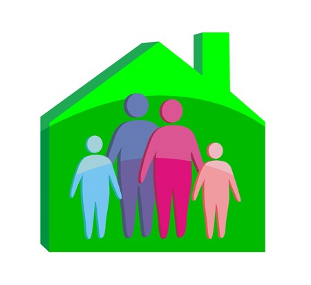 Family and home concept illustrationの写真素材