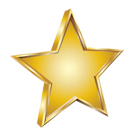 Gold star vector illustration のイラスト素材