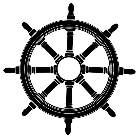 Boat steering wheel vector のイラスト素材