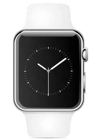 Clock hand on white backgroundのイラスト素材