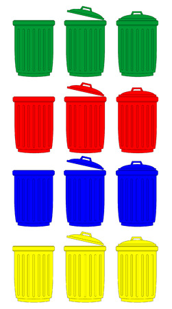 Recycle Bins Isolated vector のイラスト素材