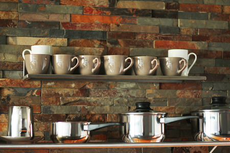 Kitchenware in kitchenの写真素材