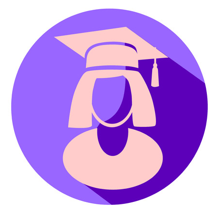 Student with cap vector eps 10のイラスト素材