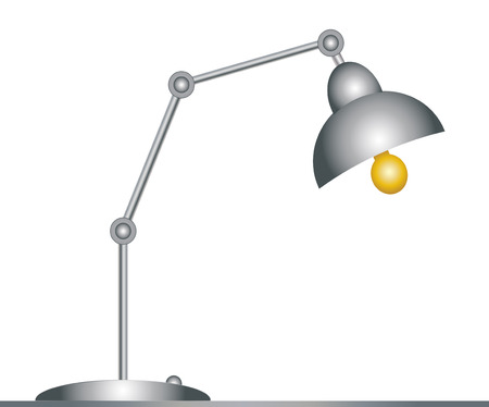 Desk lamp - isolated on white backgroundのイラスト素材