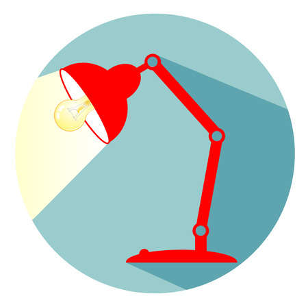 Desk lamp - isolated on white backgroundのイラスト素材