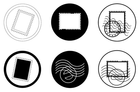 stamps and postmarksのイラスト素材