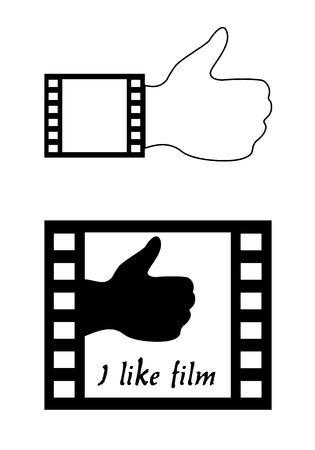 I like the movieのイラスト素材