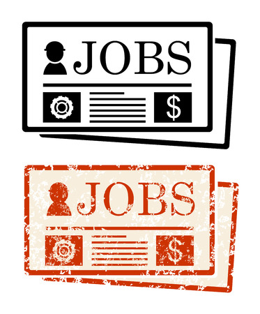 Jobs in newspaperのイラスト素材
