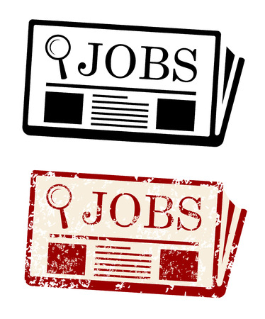 Jobs in newspaperのイラスト素材