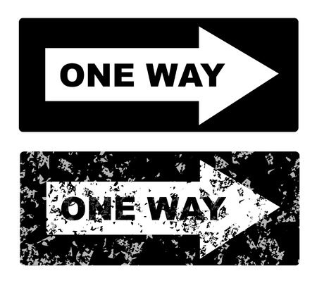 One Way Signのイラスト素材